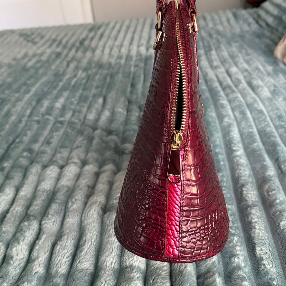 Brahmin Georgiana Ruby Croc-Embossed Dome Satchel - Picture 5 of 6